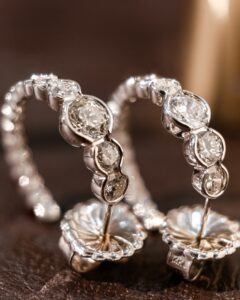 diamond hoop earrings